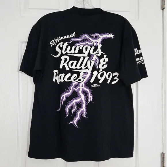 Vintage 1993 Sturgis Rally & Races T-Shirt - Picture 3 of 5